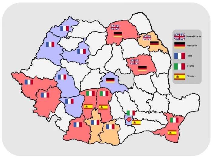 Judeţele României şi tările de unde îşi aleg deobicei victimele. Sursa: Poliţia Română