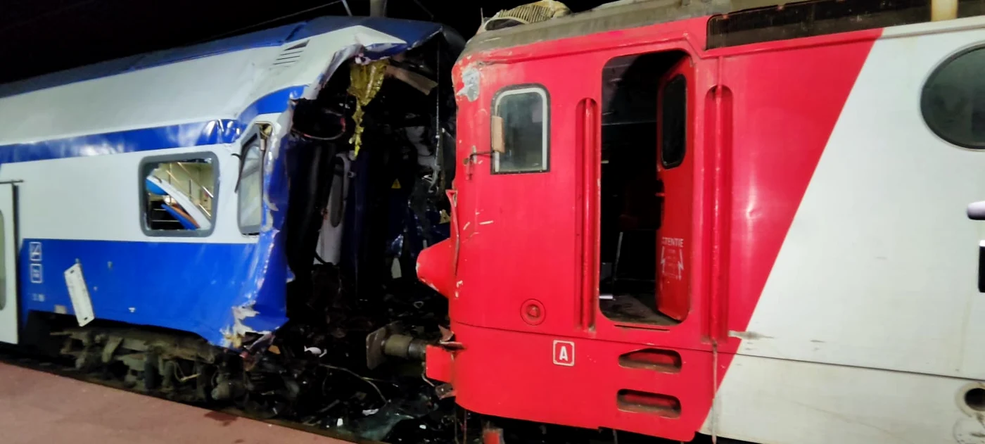 Accident feroviar în Gara Galați FOTO: ISU Galați