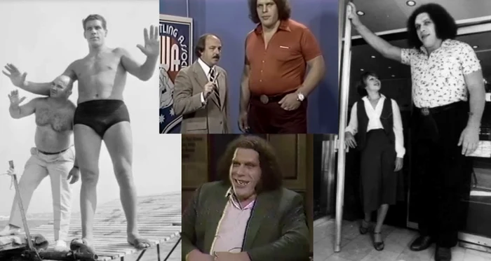 Andre The Giant a avut între 215 și 240 kg și 216 cm înălțime / Foto: Colaj captură video