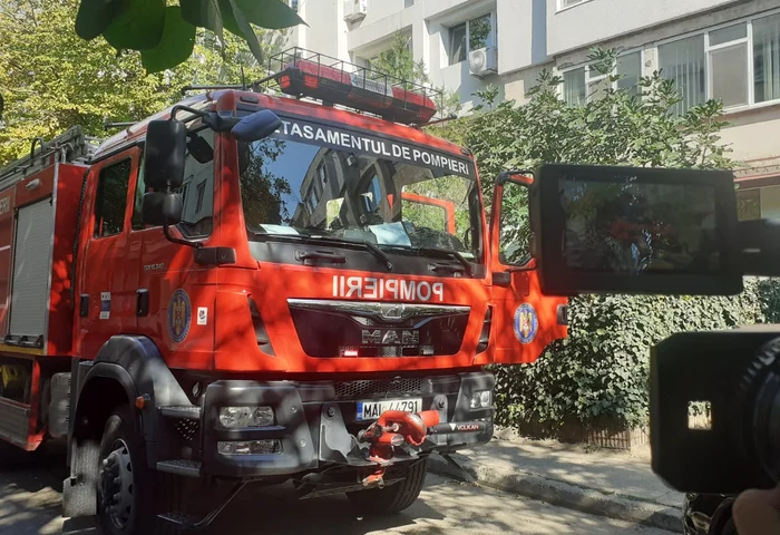 Incendiu într-un apartament din Galați FOTO: ISU Galați