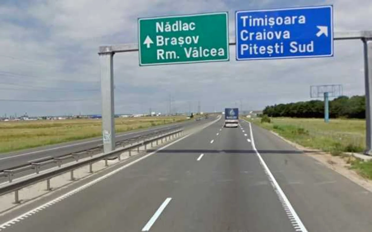 Trafic rutier deviat pe A1 din cauza unui incendiu de vegetaţie