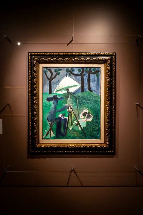 Picasso Pictorul și modelul său în aer liber jpg