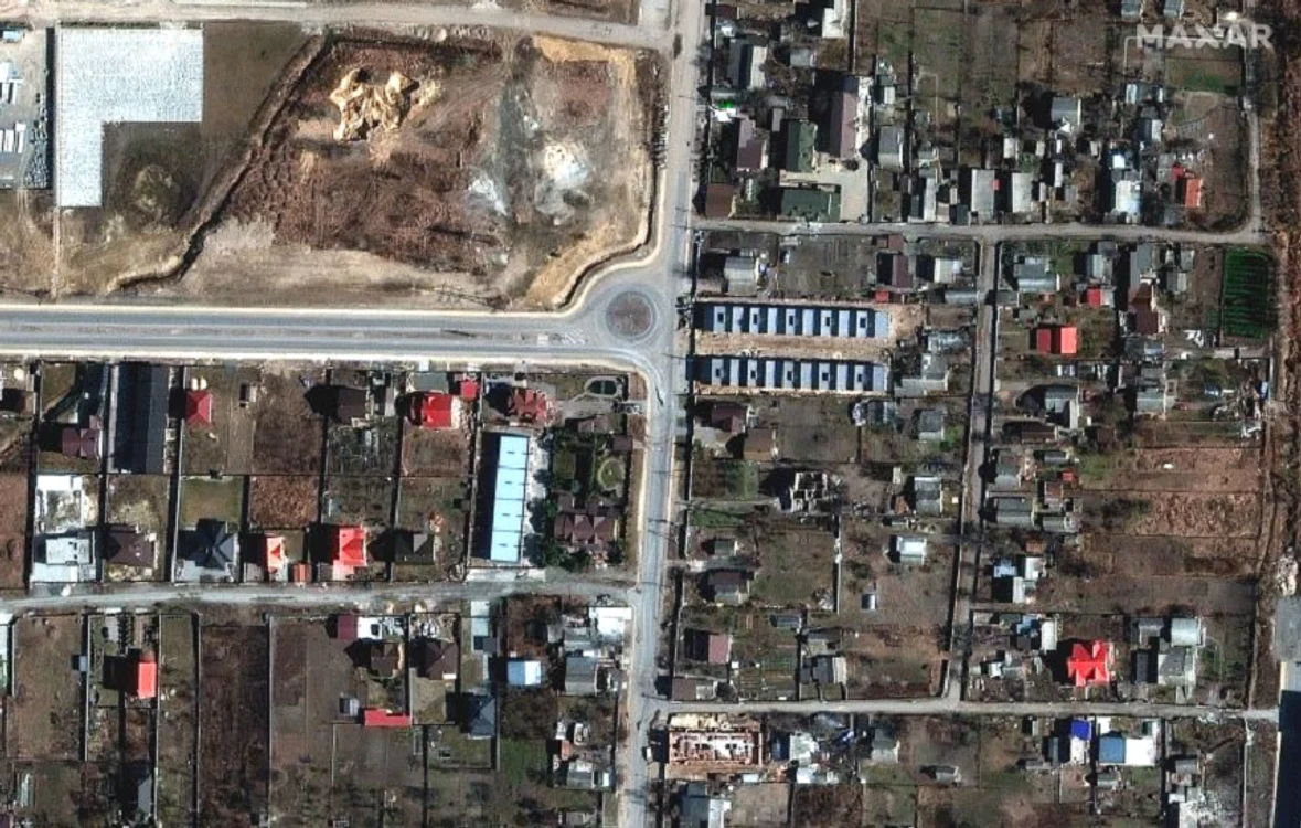 Bucea, imagine din satelit
