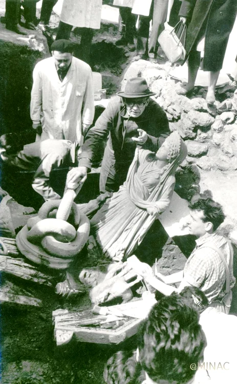 Descoperirea tezaurului de Sculpturi de la Tomis (foto: Muzeul de Istorie Națională și Arheologie Constanța)