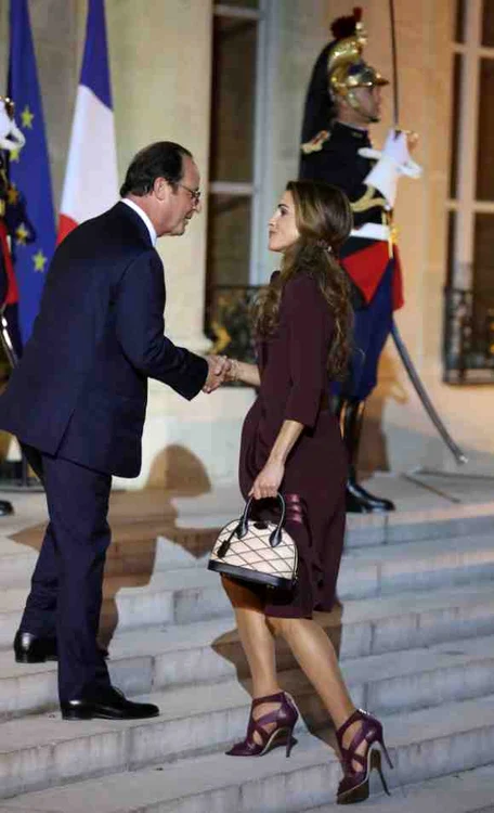 Cele mai sexy imagini cu Regina Rania a Iordaniei, alături de François Hollande