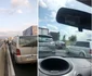 Trafic paralizat pe şoselele din Sibiu vineri 23 iulie 2021 în urma mai multor accidente rutiere în care şi-au pierdut viaţa şase persoane Foto colaj