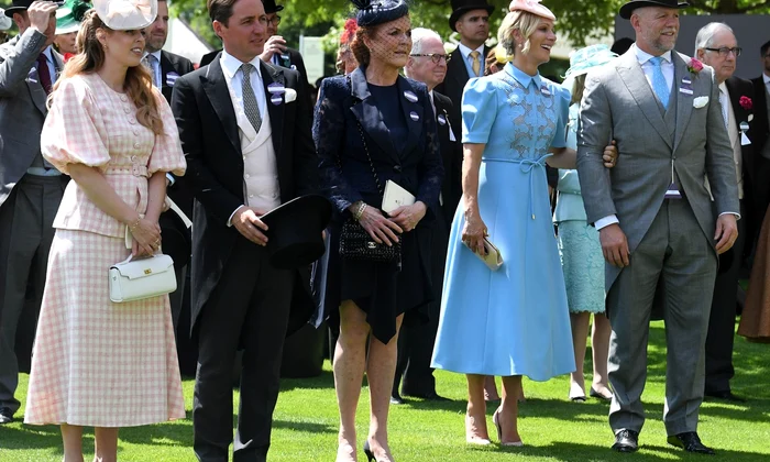 Prințesa Beatrice de York, Edoardo Mapelli Mozzi, Sarah Ferguson, Zara Tindall, Mike Tindall la Royal Ascot   profimedia 1011877534 jpg