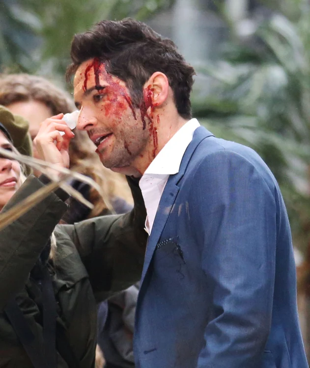 Stars On The Set Of 'Lucifer' In Vancouver jpeg