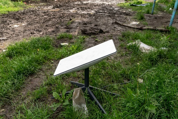 Terminal Starlink folosit de unitățile de drone din regiunea Donețk, în mai 2023 FOTO PROFIMEDIA