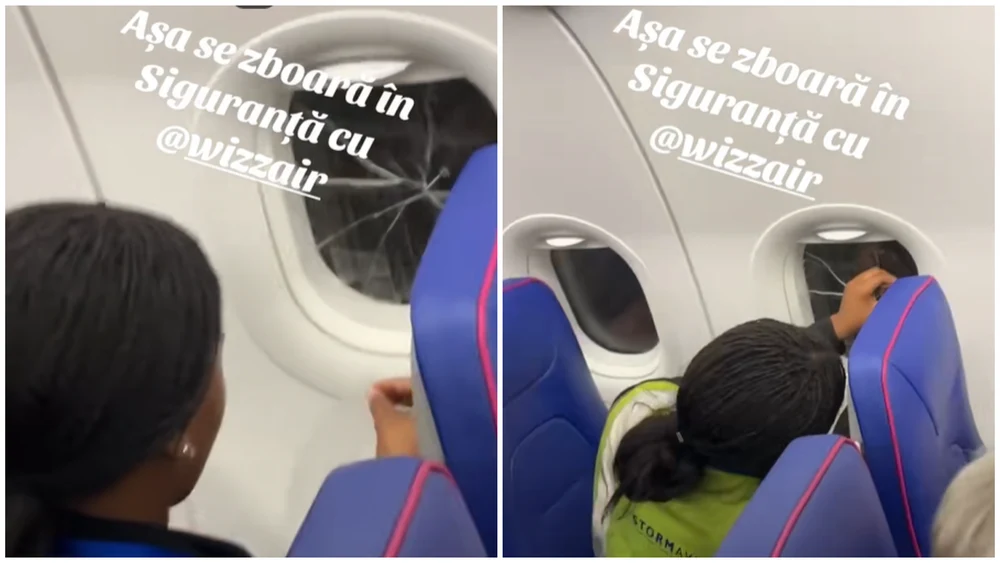 Panică la bordul unui zbor Londra–Bacău, după ce un geam spart a fost „reparat” cu scoci înainte de decolare