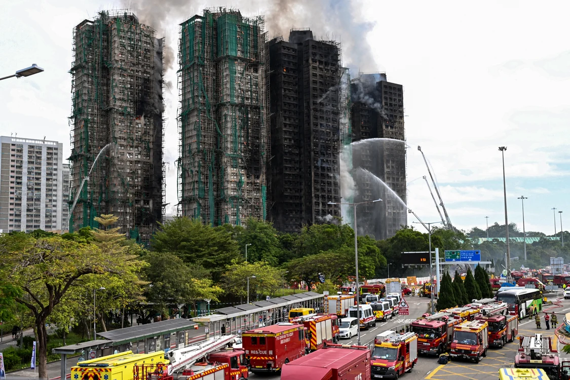 Incendiu în Hong Kong/FOTO: AFP