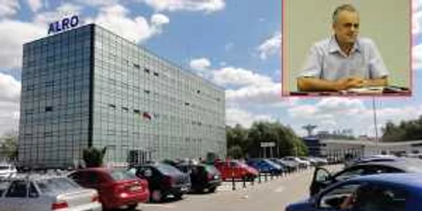 Sediul ALRO SA Slatina (medalion - Constantin Popescu, liderul sindicatului “Aluministul” din cadrul firmei slătinene)