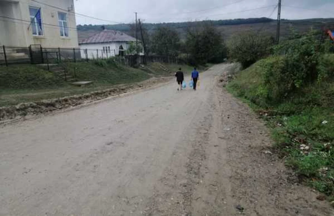 Uliţă de pământ din Dimăcheni FOTO Cosmin Zamfirache