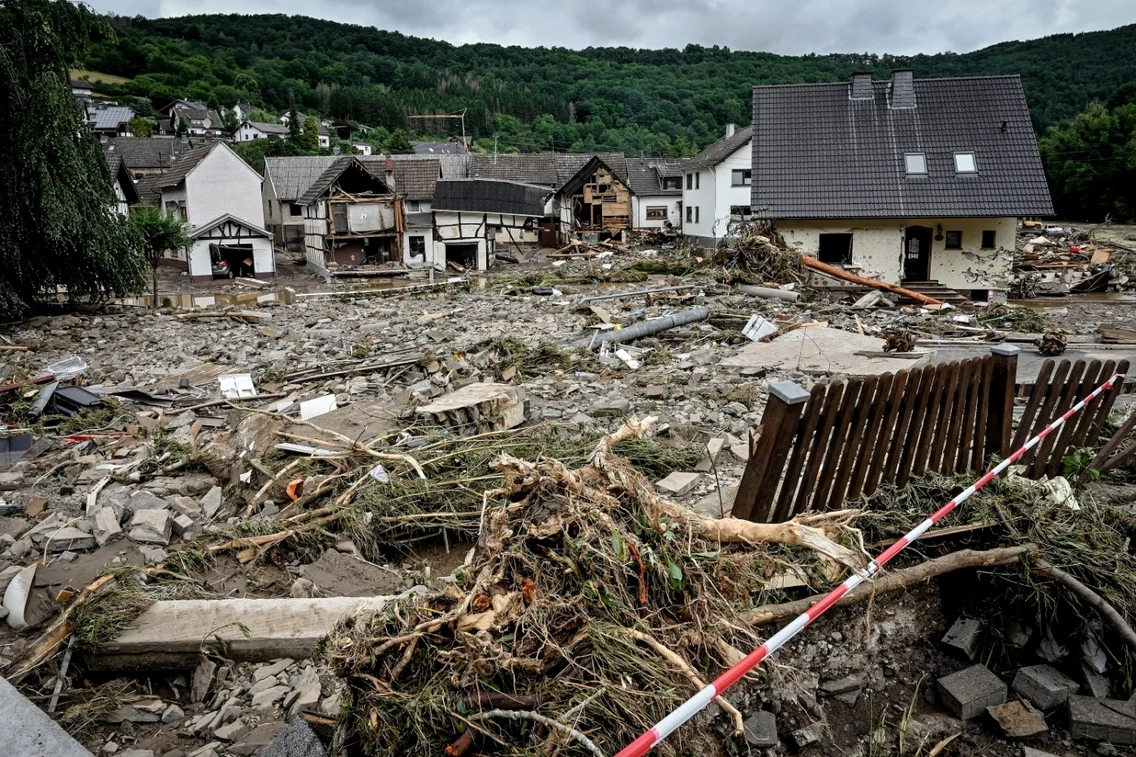 Zona de vest a Germaniei afectată de inundaţii. FOTO EPA-EFE