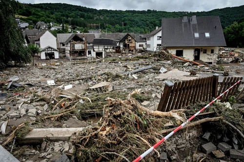 Zona de vest a Germaniei afectată de inundaţii. FOTO EPA-EFE