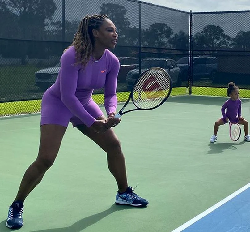 Serena Williams a făcut pereche la dublu cu fiica ei, Alexis