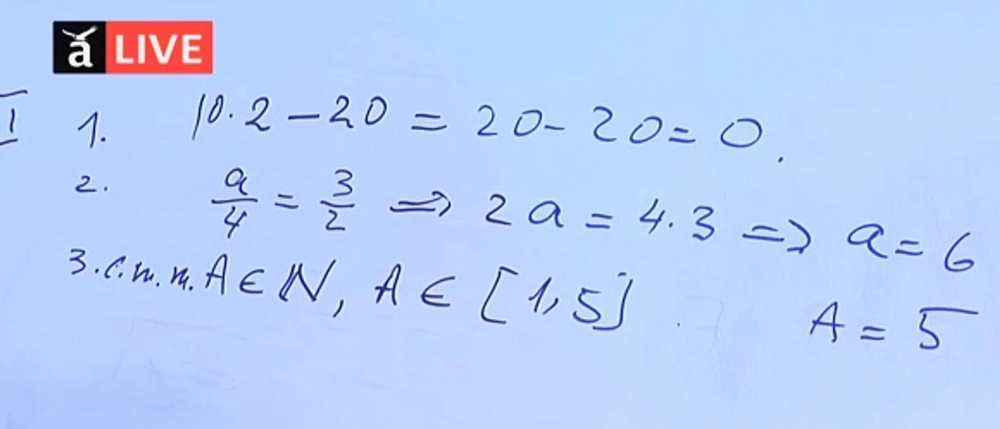 Rezolvare subiecte Matematică Evaluarea națională 2015