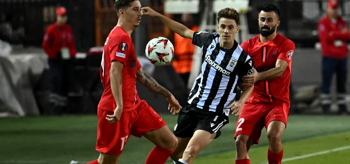 Imagine de la partida PAOK - FCSB 0-1, din grupa de Liga Europa