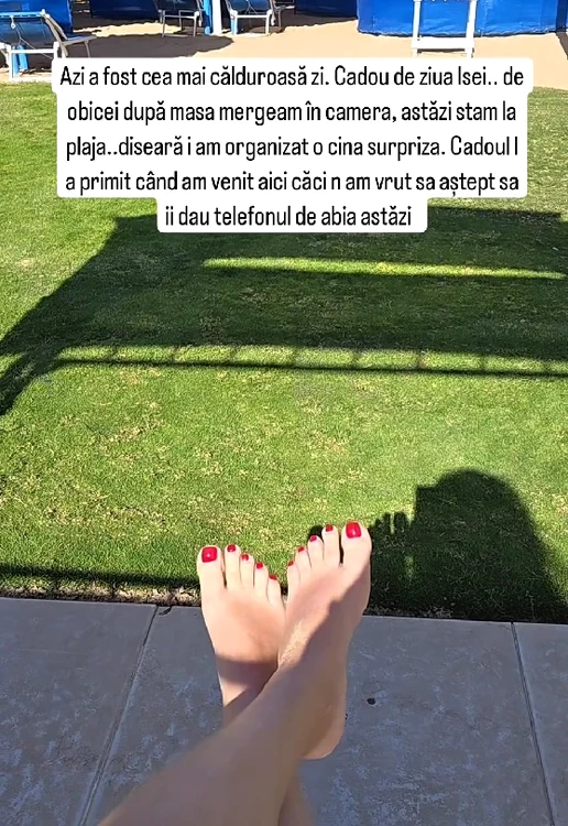 Postarea Oanei Roman de pe Instagram