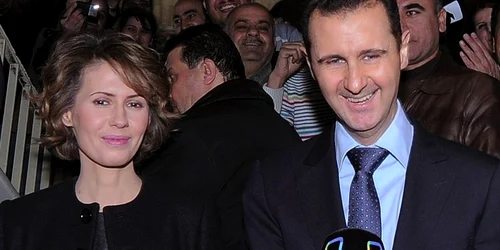 Prima doamnă a Siriei, Asma Assad, alături de preşedintele statului Bashar al-Assad