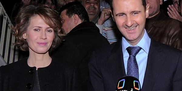 Prima doamnă a Siriei, Asma Assad, alături de preşedintele statului Bashar al-Assad