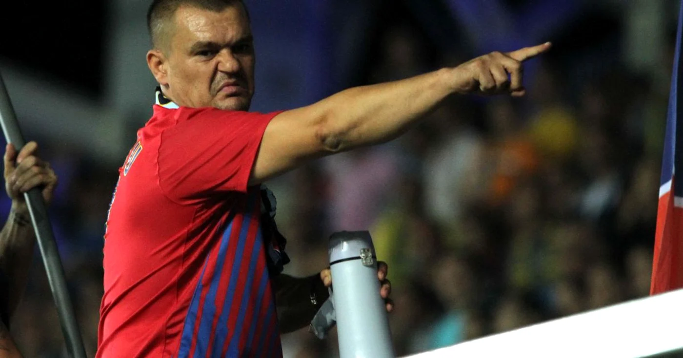 Gheorghe Mustaţă este liderul galeriei din Peluza Nord a echipei Steaua Bucureşti FOTO Mediafax