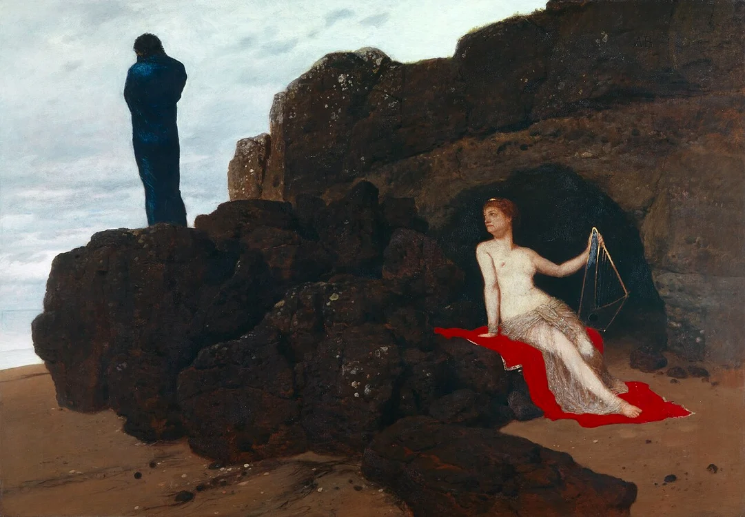 Ulise și Calipso. Pictură de Arnold Böcklin (© Kunstmuseum Basel / Wikimedia Commons)