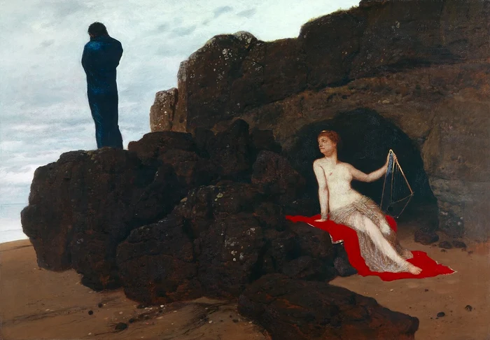 Ulise și Calipso. Pictură de Arnold Böcklin (© Kunstmuseum Basel / Wikimedia Commons)