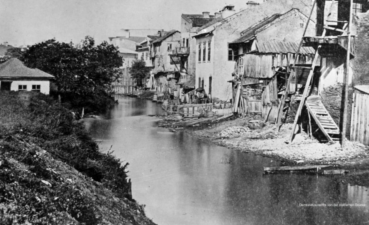 Râul Dâmboviţa era folosit atât pentru îmbăiere, cât şi pentru preluarea mizeriilor        Foto: Ludwig Angerer