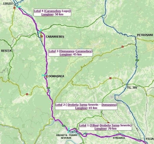 Drumul de mare viteză Filiași-Lugoj: A fost desemnată firma care va întocmi SF-ul lotului trei