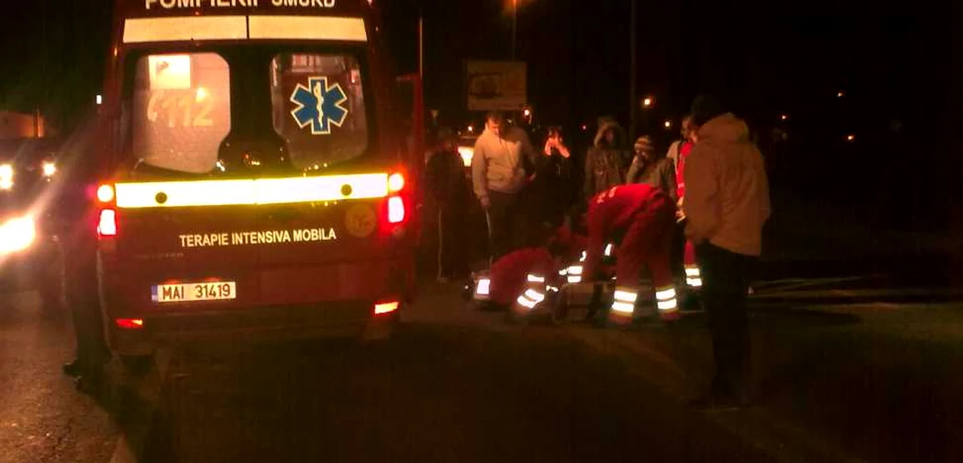 Victima a fost proiectat cinci metri după trecerea de pietoni