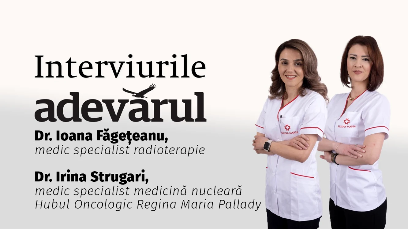 dr. Ioana Făgețeanu, medic specialist radioterapie,  dr. Irina Strugari, medic specialist medicină nucleară Regina Maria Pallady