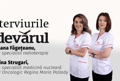 dr. Ioana Făgețeanu, medic specialist radioterapie,  dr. Irina Strugari, medic specialist medicină nucleară Regina Maria Pallady