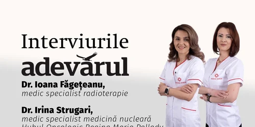 dr. Ioana Făgețeanu, medic specialist radioterapie,  dr. Irina Strugari, medic specialist medicină nucleară Regina Maria Pallady