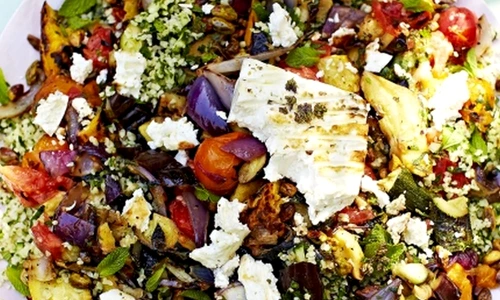 Legume la gratar si branza feta, cu tabbouleh jpeg