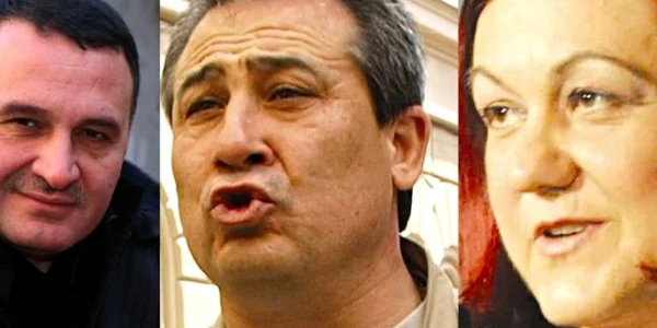 Jabri Tabrizi (stânga) şi Mioara Simcelescu (dreapta) au depus mărturie împotriva lui Ionelaş Cârpaci (centru)