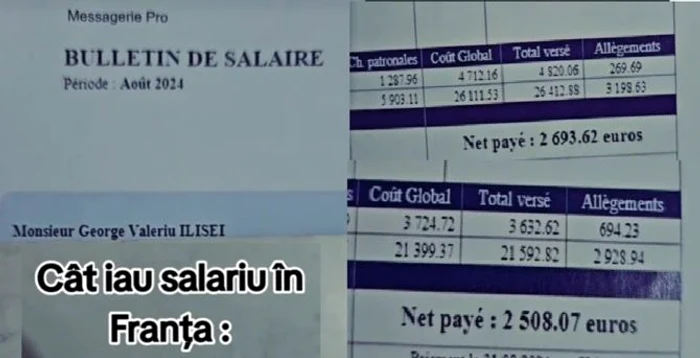 Fluturaș salariu Foto: TikTok