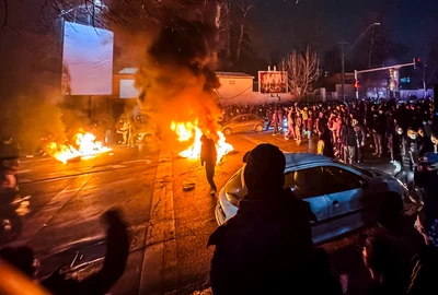 Proteste violente în Teheran, Iran FOTO AFP