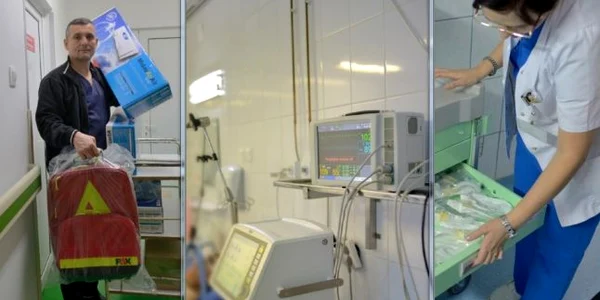 Donaţii pentru spitale de la combinatul siderurgic din Galaţi FOTO AMG