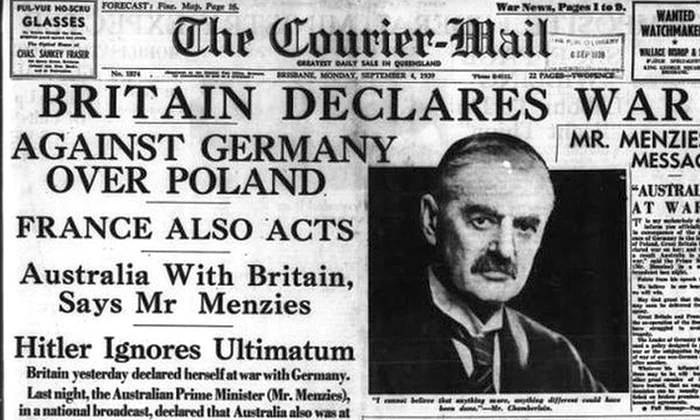 Calendar 3 septembrie: 1939   Marea Britanie și Franța au declarat război Germaniei  jpeg