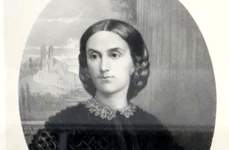 Elena Cuza, litografie din 1860, autor - Constantin I. Stăncescu, din patrimoniul Muzeului Municipiului București  (foto: Facebook / Muzeul Județean „Ștefan cel Mare” din Vaslui)