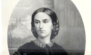 Elena Cuza, litografie din 1860, autor - Constantin I. Stăncescu, din patrimoniul Muzeului Municipiului București  (foto: Facebook / Muzeul Județean „Ștefan cel Mare” din Vaslui)