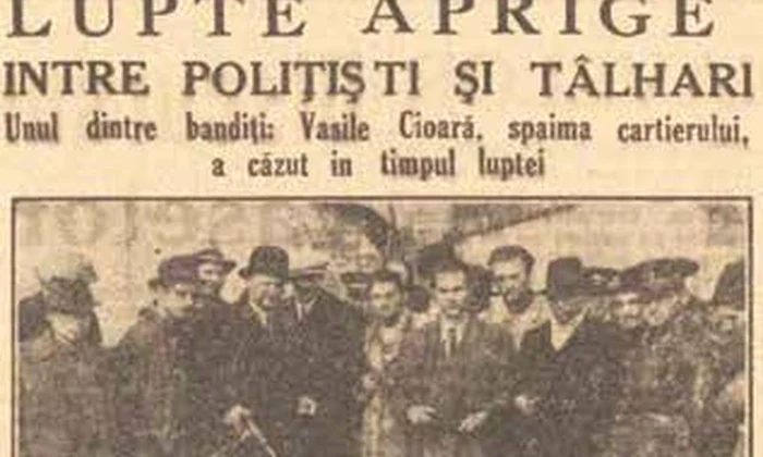 Polițiștii lui Alimănescu fotografiați lângă cadavrul celebrului bandit Vasile Cioară, spaima cartierului Colentina