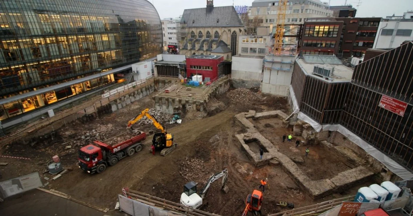 Rămăşitele se află în mijlocul oraşului Koln                                                                                              FOTO: The Guardian/ Muzeul Romano-Germanic din Koln