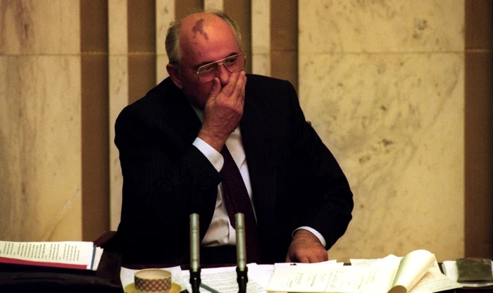 27 august 19991: Mihail Gorbaciov în Sovietul Suprem al Moscovei FOTO EPA-EFE