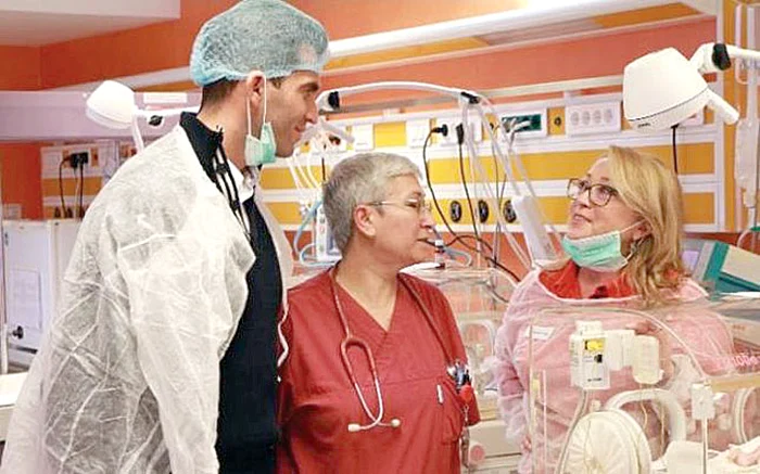 Tecău, în secţia de la Spitalul Judeţean