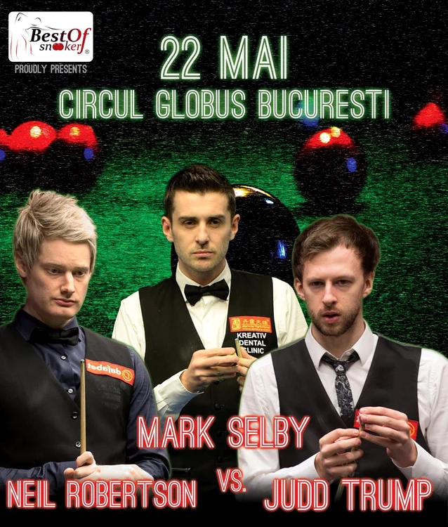 
    Best of Snooker are loc pe 22 mai, la Circul Globus din BucureştiFoto: Arhiva personală  