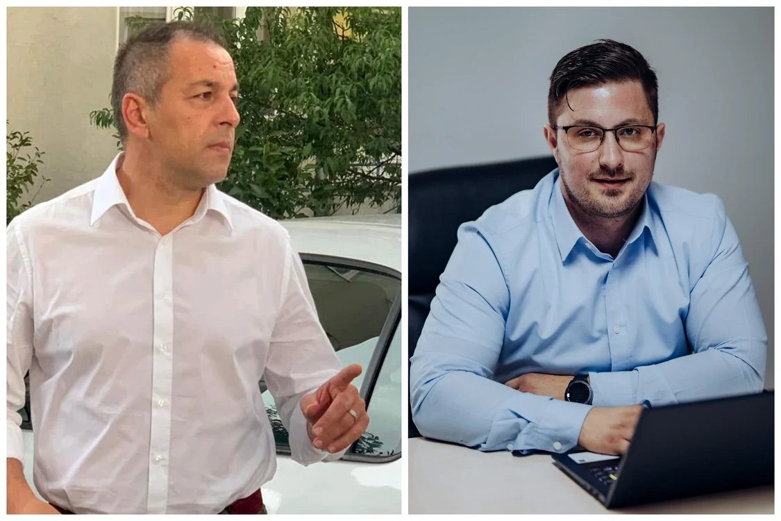 Viceprimarul(dreapta) Municipiului Marghita vrea majorarea lefurilor, dar primarul(stânga) se opune.