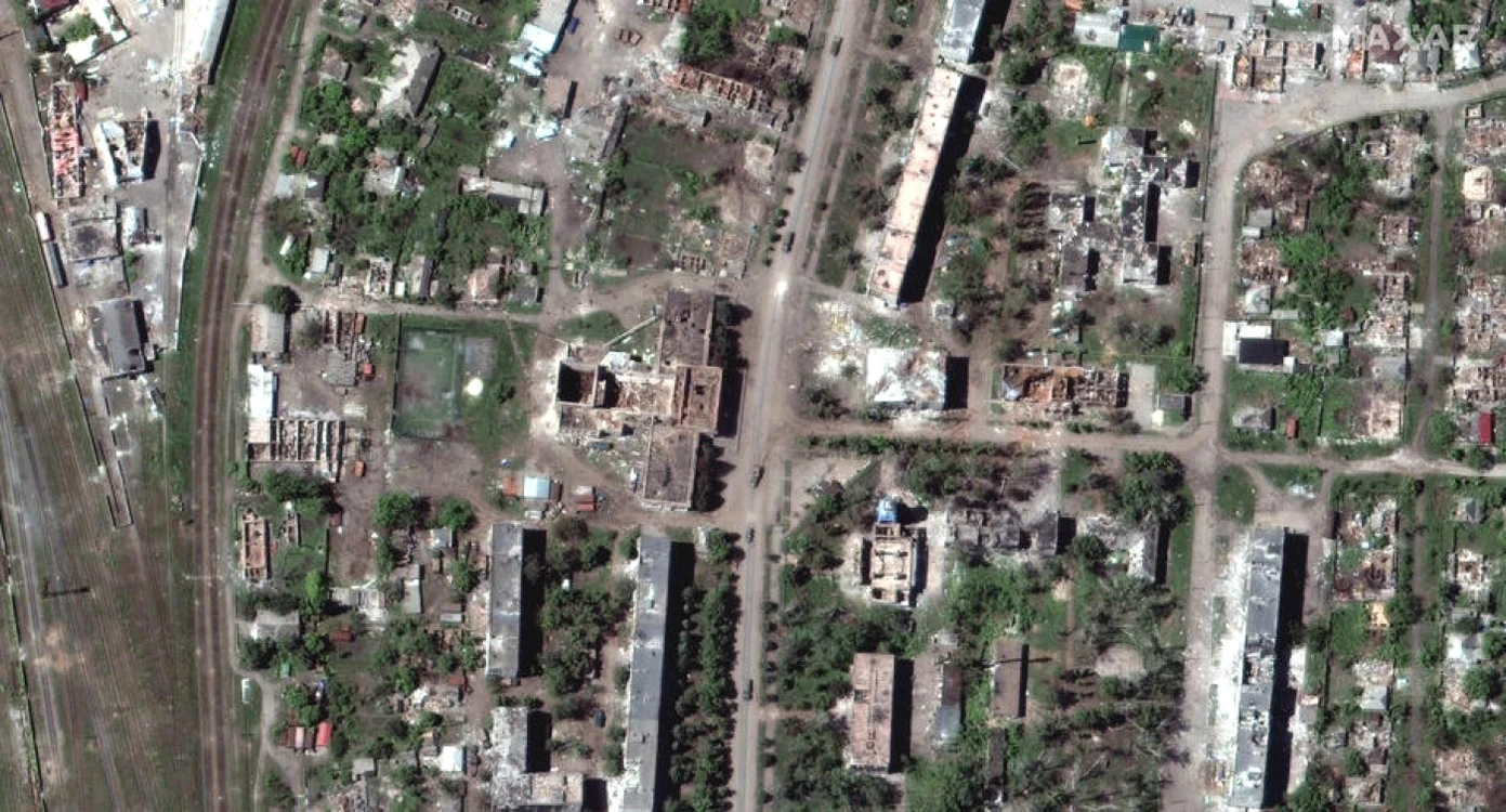 Imagini din satelit într-o regiune din Ucraina FOTO Arhivă
