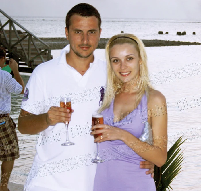 Alături de soţul ei,  Ducu Ion, pe când  era mult mai slabă